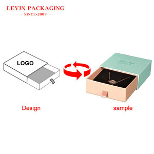 Wholesale Custom Logo Sliding Drawer Box Jewelry Packaging Fancy High Grade Jewelry Shipping Gift Box Packaging