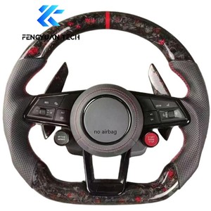 พวงมาลัยรถยนต์คาร์บอนไฟเบอร์ OEM สำหรับ Audi A3 A4 A5 A6 B7 B8 B9 C7 A7 <span class=keywords><strong>Q3</strong></span> C8 Q5L R8 S3 S4 S5 S8 SQ TT RS <span class=keywords><strong>s</strong></span> <span class=keywords><strong>Line</strong></span> 8P {ไม่มีถุงลมนิรภัย} - Product Image 2