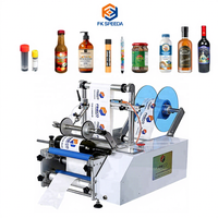 Étiqueteuse ronde auto-adhésive étiqueteuse pour bouteilles en plastique étiqueteuse semi-automatique de bouteilles