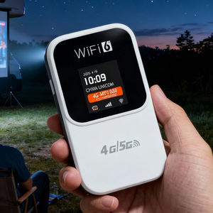 Router DNXT 4G con Slot SIM, Router Wi-Fi 4G Portatile, Dispositivo Wi-Fi Tascabile 3000mAh 2.4GHz Tipo-C 300Mbps LCD per Uso Esterno - Product Image 1