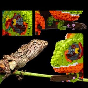 Mini Gạch Sáng Tạo Bức Tranh Tường Xây Dựng Khối Xây Dựng Đồ Chơi Tường Trang Trí Tự Làm Giáo Dục Lắp Ráp Con Vẹt Đại Bàng Các Loại - Product Image 3