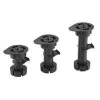 06.006 noir ABS plastique canapé jambe cuisine Cabine niveleur pieds réglables en plastique jambes en plastique pour meubles