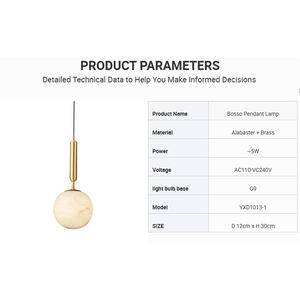 Lámpara colgante <span class=keywords><strong>Bosso</strong></span>, accesorio de iluminación colgante de alabastro moderno para Hotel, Villa, comedor, cocina, Isla, dormitorio, Interior, venta al por mayor - Product Image 3