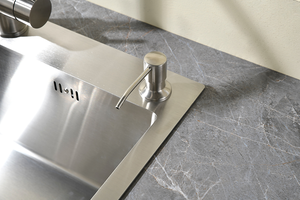 Éviers de cuisine haut de gamme en acier inoxydable 304, évier de cuisine simple fait main de luxe, évier de cuisine moderne - Product Image 3