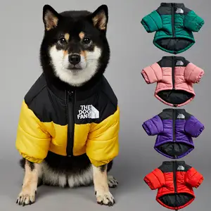 Chien coupe-vent et imperméable Grand chien hiver imperméable chaud chien animal de compagnie veste rigide rembourrée en coton