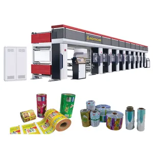 8 Station Roll Packaging Shrink Label Sleeve Roto Gravure Rotogravure Ink Printing Machine Peças para venda