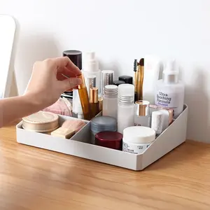 Grosir plastik Organizer Makeup case Desktop multi-lapisan rak