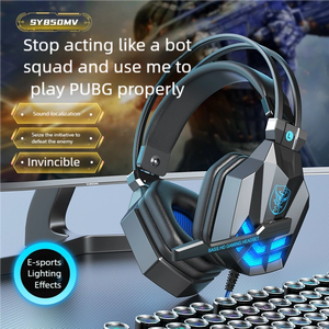 Tai nghe eSports chuyên nghiệp với đèn LED mát mẻ, tai nghe có dây Over-ear, micrô khử tiếng ồn - Product Image 4