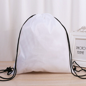 Custom <b>Reusable</b> Folding Cartoon Medium Washable Outdoor Tropical Pull Shoulder Backpack Polyester School <b>Bag</b> - Product Image 3