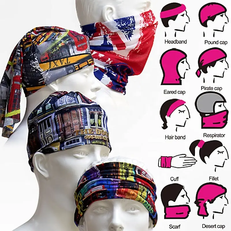Спортивный головной шарф с логотипом на заказ, многофункциональная бесшовная трубчатая бандана