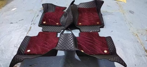 Tapetes Premium Personalizados de Cuero y Gamuza Antideslizantes de Cobertura Total para Coche con Diseño de Ondas de Agua para <span class=keywords><strong>Volante</strong></span> a la Izquierda/Derecha - Product Image 6