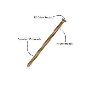 <span class=keywords><strong>Viti</strong></span> <span class=keywords><strong>per</strong></span> calcestruzzo del bullone della vite della struttura della finestra della porta della testa piana Torx della multi-correzione T30 7.5mm <span class=keywords><strong>per</strong></span> la riparazione di <span class=keywords><strong>legno</strong></span> - Product Image 1