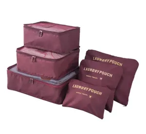 Bavul bagaj için özel logo taşınabilir seyahat saklama çantası set çok fonksiyonlu su geçirmez sıkıştırma organizatör çanta