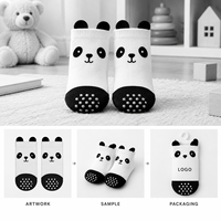 Chaussons antidérapants pour bébés et enfants, motifs géométriques originaux, sans personnages sous licence, avec grip doux, ajustement confortable, large bord et bout plat