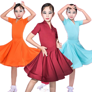<span class=keywords><strong>Jazz</strong></span> <span class=keywords><strong>moderne</strong></span> professionnel et robes de danse de salon latines pour enfants Costume de scène en polyester pour les festivals et les performances - Product Image 1