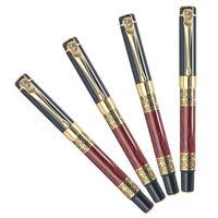 Stylo à bille personnalisé avec logo gravé en or, largeur d'écriture de 1,0 mm, cadeau d'affaires haut de gamme