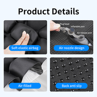 Coussin d'assise gonflable 3D respirant pour soulager la pression des hémorroïdes et du coccyx, idéal pour chaise de bureau