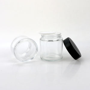 Nuevo Modelo de Frasco Transparente de Boca Ancha y Lados Rectos, Botella de Almacenamiento de 10 oz, 18 oz, 300 ml, 560 ml, Frasco de Vidrio con Tapa Negra - Product Image 4