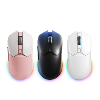 Ratón Ergonómico para Juegos de PC, Ratón Inalámbrico Recargable con Carga Inalámbrica, Tres Modos, 2.4G, USB, BT, para Win y Mac