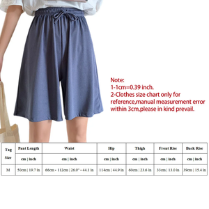 Women'S Sports <b>Shorts</b> Summer Straight <b>Short</b> Pants Solid Color Loose Elastic High Waist Wide Leg Knee Length Hot Pants For <b>Girls</b> - Product Image 6