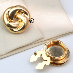 Cubiertas de botones de aleación de moda, gemelos, botones de cuello, forma cuadrada, accesorios de ropa decorativos dorados, mangas - Product Image 2