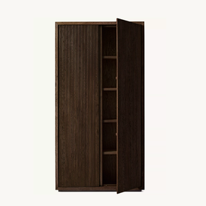 خزانة خشبية ملونة فاخرة مخصصة أثاث غرفة المعيشة خزانة مستصلحة من البلوط البني - Product Image 3