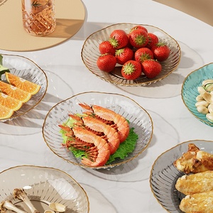 Lüks 16cm PET Plastik Altın Kenarlı Çevre Dostu Kırılmaz Çok Amaçlı Servis Tabağı Parti Meze Tatlı Cupcake Tabağı - Product Image 3