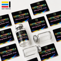 Étiquette autocollante personnalisée pour flacon, avec logo, estampage à chaud au laser holographique