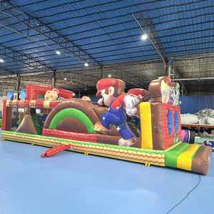 Location de parcours d'obstacles <span class=keywords><strong>Mario</strong></span> Brothers de 35 pieds |   Aventure gonflable à double piste - Product Image 5