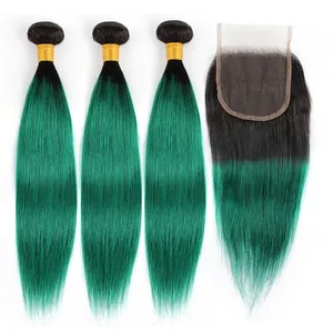 1b/green 8A Virgin Cuticle Aligned Brazilian Human Hair, 1b/red, 1b/blue and other color