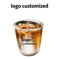 Gobelet en plastique jetable 20 oz pour smoothie et milkshake, écologique, durable, logo personnalisable