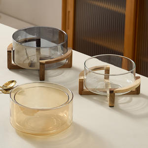 Corbeille à fruits en verre avec étagère pour buffet, KTV, réception d'hôtel, ou usage domestique – Idéale pour ranger bonbons et snacks de bienvenue - Product Image 4