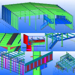 Structure préfabriquée en acier pour ateliers et plantes pour l'industrie, l'agriculture, les granges et les hangars à usage domestique - Product Image 2