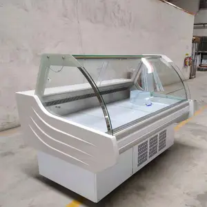 any sizes glass door compressor build in food deli display freezer upright showcase fridge