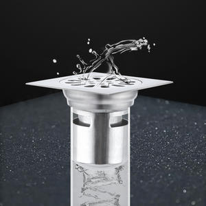 YOTO Drain de sol en acier inoxydable de 3,5 pouces, grand carré, simplicité moderne, <span class=keywords><strong>anti</strong></span>-odeur, <span class=keywords><strong>anti</strong></span>-blocage, pour salle de bain, toilettes - Product Image 1