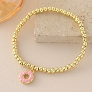 <span class=keywords><strong>Bracciale</strong></span> con Ciondolo a Forma di Ciliegia, Peperone, Fungo e <span class=keywords><strong>Coccinella</strong></span> in Stile Europeo e Americano, <span class=keywords><strong>Bracciale</strong></span> da Donna in Rame Placcato Oro Vero con Perline - Product Image 5