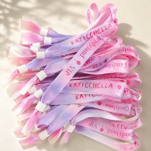 Pulseras de Tela para Eventos, Pulseras de Tela Personalizadas, Pulseras de Identificación Ajustables para Festivales de Música, Carnavales, Deportes - Product Image 2