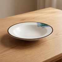 Vaisselle de style chinois, assiettes de service peu profondes élégantes, spécialisées pour la cuisine chinoise, avec une finition en mélamine de qualité commerciale