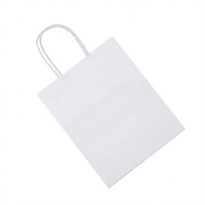 KUAIMA Bolsa de Papel Kraft Blanca de 21*11*27cm con Impresión Personalizada al por Mayor, con Asa de Papel, Bolsa de Regalo Personalizada - Product Image 2