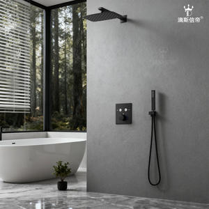 Multifunctional Wall-Mounted Rain <b>Shower</b> Head Set Stainless Steel Square Concealed <b>Shower</b> with <b>Mirror</b>-Like Design <b>for</b> Home Use - Product Image 5