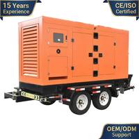 Générateur diesel silencieux mobile de haute qualité 100 kVA 200 kVA alimenté par une remorque insonorisée 250 kVA