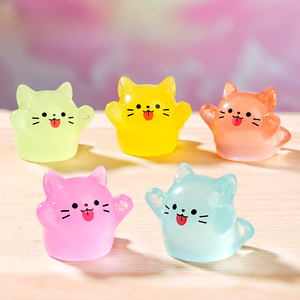 Venta al por mayor Micro paisaje creativo luminoso lindo gatito gato muñeca ornamento pequeño ornamento - Product Image 3