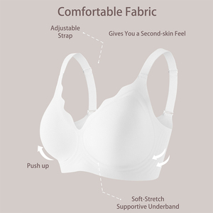 Reggiseni Comfort Pronti per la Spedizione, <span class=keywords><strong>Senza</strong></span> Cuciture e <span class=keywords><strong>Senza</strong></span> Ferretto, con Supporto per Donne - Copertura Completa e <span class=keywords><strong>Push</strong></span>-<span class=keywords><strong>up</strong></span> - Product Image 4