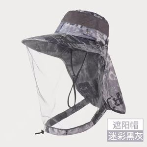Chapeau Bob Camouflage en Nylon Respirant avec Protection Solaire et Cache-Visage Anti-UV pour Adulte – Idéal pour l'Été, la Randonnée, la Pêche et le Cyclisme - Product Image 3