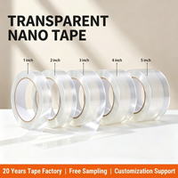 Cinta Nano Transparente de Doble Cara, Fuerte y Suave, Impermeable, Reutilizable, de PU, para Unir Alfombras, Pósters, Decoración del Hogar, Etiquetas de Papel, 5m