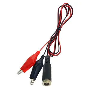 30cm DC Barrel Jack 5.5x2.1mm Male Female to Dual Alligator Clips Power Supply DC Cable for CCTV Camera