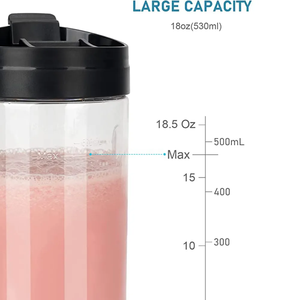 Licuadora Eléctrica para Jugos de Frutas de 530 ml, Licuadora para Smoothies de Verano, Mezcladora USB Recargable, Licuadora Portátil Personal - Product Image 5