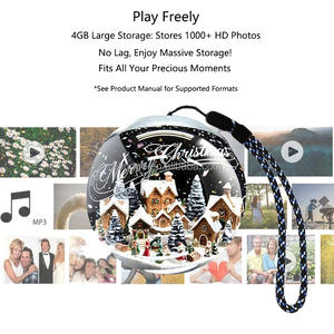 Novo Presente de Natal 2026 Memória 4GB 2.7\" Bola de Cristal Reprodutor de Vídeo Vídeos e Fotos Personalizados Bola Eletrônica - Product Image 5
