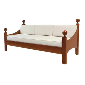 Retro simple tres doble casual antiguo sofá de madera maciza sala de estar - Product Image 5