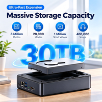 Server Penyimpanan Mini NAS Cloud Pribadi Penyimpanan Terhubung Jaringan Server Media Rumah Cadangan Data SATA 3.0 Akses Jarak Jauh hingga 30TB